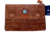 Affilare Genuine Split Leather 13" x 9" x 0.25" Laptop Sleeve Tan 12SL001H