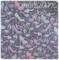 3dRose LLC 8 x 8 x 0.25 Inches Mouse Pad, Violet and Lt. Green Shoes (mp_35196_1)