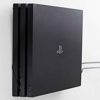 FLOATING GRIP® PS4 Pro, PlayStation 4 Pro, vertical wall mount (Black) Patent pending and proprietary design, Made in Denmark