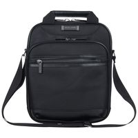 Kenneth Cole Reaction Lightweight Durable 1680D Polyester Anti-Theft RFID Crossbody Travel Tablet Bag, Black, One Size