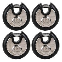 BRINKS Home Security 673-70401 Discus Lock 4 Pack, All Keyed Alike