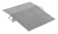 Vestil A-3030 Hand Truck Dockplate, Aluminum, 500 lbs Capacity, 30" Length, 30" Usable Width, 1/4" Thick
