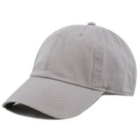 The Hat Depot 300N Washed Low Profile Cotton and Denim Baseball Cap (Grey)