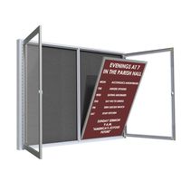 Ghent KAx3624-BG 36 in. x 24 in. Satin Alum Frame Burgundy Vinyl Insert Panel