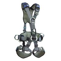 3M DBI-SALA ExoFit NEX 1113346 Full Body Rope Access/Rescue Harness, Alum Back/Front/Suspension D-Rings, Belt w/ Pad/Side D-Rings, Locking QC Leg Straps, Medium, Blue/Grey