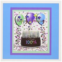 3dRose Happy Birthday 100th Chocolate Cake - Greeting Cards, 6 x 6 inches, set of 12 (gc_20212_2)