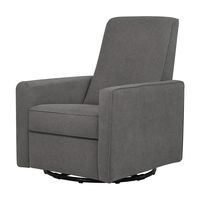 DaVinci Piper Upholstered Recliner and Swivel Glider, Dark Grey