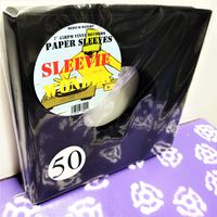 50 Pack of Black Paper Sleeves for 45s 7" 45rpm ~ Covers Over Any 45 Vinyl Record (+ 1 Free dj Magnet)