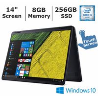 Acer Aspire R 14 2-in-1 Convertible 14 Inch FHD IPS Touchscreen Laptop, Intel Core i5 Processor up to 2.8 GHz, 8GB RAM, 256GB SSD, Backlit Keyboard, Bluetooth, WiFi, Webcam, Windows 10