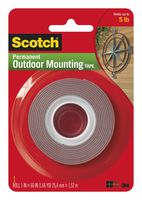 Heavy-Duty Exterior Mounting Tape, Holds 5 lb., 1"x60"