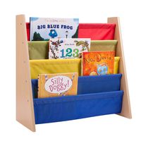 Honey-Can-Do SHF-05077 Itsy-Bitsy Book Rack, Primary Colors