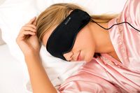 Sleep Headphones & Sleeping Mask by Hibermate. 3.3 ft Cable, Premium, Gift Boxed, in-line Remote (w. Mic for Ph Calls). Christmas