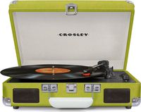 Crosley Cruiser Deluxe Vintage 3-Speed Bluetooth Suitcase Turntable, Green