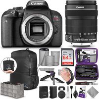 Canon EOS Rebel T7i DSLR Camera with 18-135mm Lens with Altura Photo Advanced Accessory and Travel Bundle