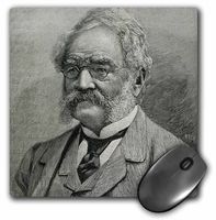 3D Rose"Werner Von Siemens German Engineer 19Th C. EngravingHi13 Pri0343Prisma" Matte Finish Mouse Pad - 8 x 8" - mp_83151_1