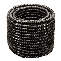 HydroMaxx Flexible Corrugated PVC Non-Split Tubing and Convoluted Wire Loom - UV Stabilized - Rated for Outdoor Use (3/4" dia x 25 ft, Black)