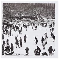 3dRose Snow blizzard in Central Park Manhattan New York City Ice Skate Ring - Greeting Cards, 6 x 6 inches, set of 6 (gc_10291_1)