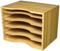 Safco Products 3626LO Wood Stackable Letter Size Sorter, Light Oak