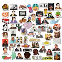 The Office Stickers - Hit TV Show - 124 Stickers (2 of Each) - Vinyl Sticker Pack - Office Memes - Laptop Decoration - Waterbottles/Computer - VSCO Decals - Funny Stickers - The Office Characters