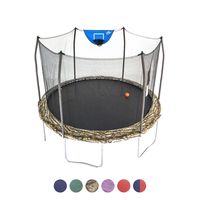 Skywalker Trampolines 12-Foot Jump N' Dunk Trampoline with Enclosure Net - Basketball Trampoline, Camo