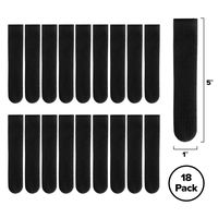 Wrap-It Storage Cable Clams - 5" Black (18-Pack) - Hook and Loop Cable Holder Cord Management Cable Clips Organizers for Holding Cords and Wire in Place