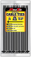 Pro Tie B15BH25 15-Inch Button Head Cable Ties, Black Nylon, 25-Pack