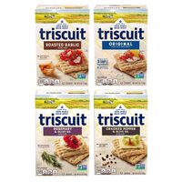 Triscuit Whole Grain Wheat Crackers 4 Flavor Variety Pack, 4 Boxes