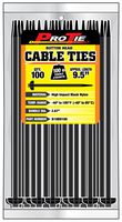 Pro Tie B10BH100 9.65-Inch Button Head Cable Ties, Black Nylon, 100-Pack