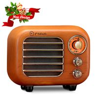 Retro Radio Vintage Bluetooth Speaker-Greadio Cherry Wooden FM Radio with Bluetooth 4.2 Connection, Old Fashioned Classic Style, Loud Volume, Good Bass Sound, TF Card/AUX in for Home, Office, Kitchen