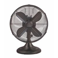 HOLMES Heritage Collection Table Fan, 12-inch, Brushed antique nickle finish