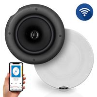 Pyle Pair 6.5" Bluetooth Universal Flush Mount in-Wall in-Ceiling 2-Way Speaker System Dual Polypropylene Cone & Polymer Tweeter Stereo Sound 300 Watts (PDICBT67)