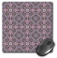 3dRose LLC 8 X 8 X 0.25 Inches Mouse Pad Green and Light Purple Expanding Crosses Lacy Fractal (Mp_177453_1)