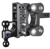 Drop Hitch GEN-Y Torsion Suspension Hitch 2" Receiver Class V 16K Towing Hitch GH-1224, Combo Includes Dual Ball, Pintle Lock & 2 Hitch pins (5" Drop)