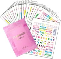 Planner Stickers Booklet | Book of 20 Sheets +1,400 Stickers | 2020 Planner Stickers | Productivity and Budget Stickers for Planners, Agendas, and Calendars