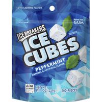 Ice Breakers Ice Cubes Gum, Peppermint, Sugar Free with Xylitol, 8.11 Ounces