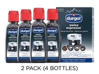 Durgol Swiss Decalcifier for All Brands of Espresso, 4-Pack, Blue