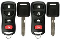 KeylessOption Keyless Entry Remote Fob Uncut Blank Car Ignition Key For Nissan Infiniti KBRASTU15 (Pack of 2)