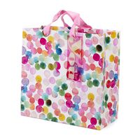 Hallmark 10" Large Square Gift Bag (Watercolor Dots, Just for You) for Birthdays, Mothers Day, Easter, Retirements and More