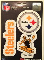 NFL Pittsburgh Steelers Team Decal, 3-Pack