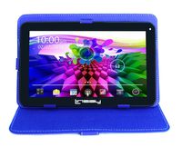 LINSAY New F10XHDBCBLUE Quad Core with Blue Leather Case 1Gb Ram Ddr3 8Gb Android 4.4 Kit Kat