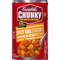 Campbell's Chunky Spicy BBQ Seasoned Chicken with Beans Soup, 19 oz. Can