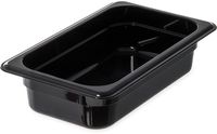 Carlisle 3088003 StorPlus High Heat Food Pan, 2.5" Deep, Quarter Size, Black
