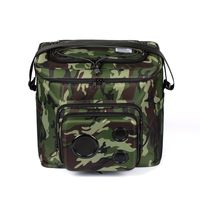 The #1 Cooler with Speakers on Amazon. 20-Watt Bluetooth Speakers & Subwoofer for Parties/Festivals/Boat/Beach. Rechargeable, Works with iPhone & Android (Camo, 2020 Edition)