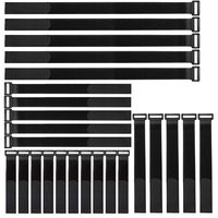 Ceeyali 25 Pack Hook and Loop Fastening Cable Ties Cable Straps for Wires Management Wire Organizer(10 Pack 15cm + 5 Pack 20cm + 5 Pack 25cm +5 Pack 30cm)