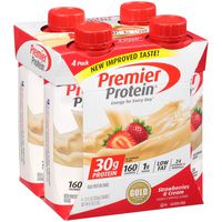 Premier Protein 30g Protein Shakes, Strawberries & Cream 11 Fluid Ounces - Economy Special size of 12 Pack total