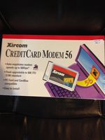 Xircom Creditcard Laptop Modem 56K PCMCIA Modem with RJ-11 Connector Cable