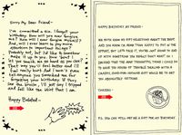 Quiplip Handwritten Yours Truly Birthday Cards, 6-Pack (YT07126PCK)