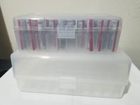 (Ship from USA) AA & AAA Battery Plastic Storage box Container HOLDS 50 BATTERIES ! (CLEAR) 413