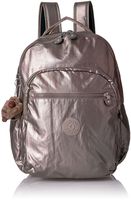 Seoul L Solid Laptop Backpack, Metallic Pewter