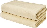 AmazonBasics Quick-Dry Bathroom Towels, Bath Sheet, Linen